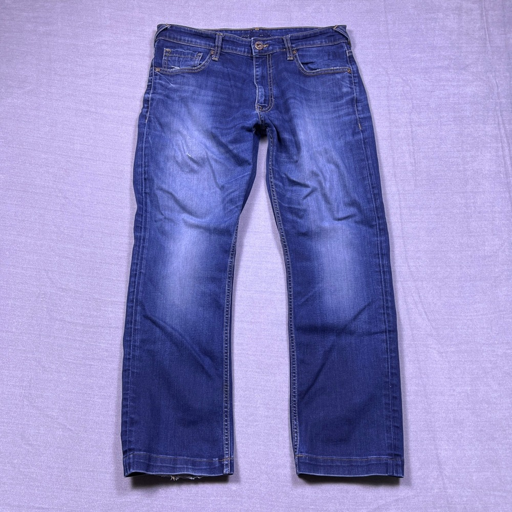 Pepe Jeans London Redmond‎ Mens Blue Wash Denim Jeans Waist 34 Inseam 34